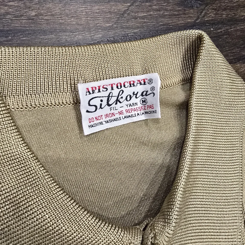 Vintage Polo Shirt Yellowish Green Color - Picture 3 of 7